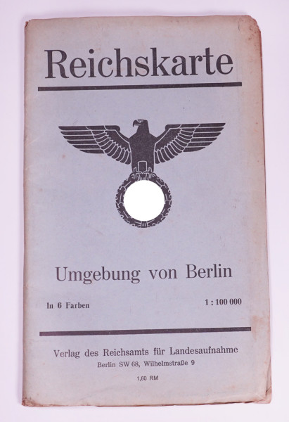 Reichskarte Umgebung von Berlin 1940