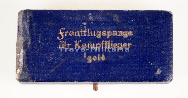 Etui Frontflugspange für Kampfflieger Gold