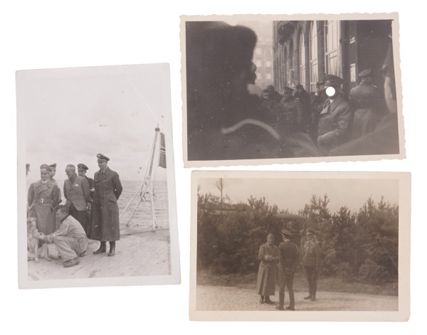 3 Fotos Hitler, Goebbels und Mussolini