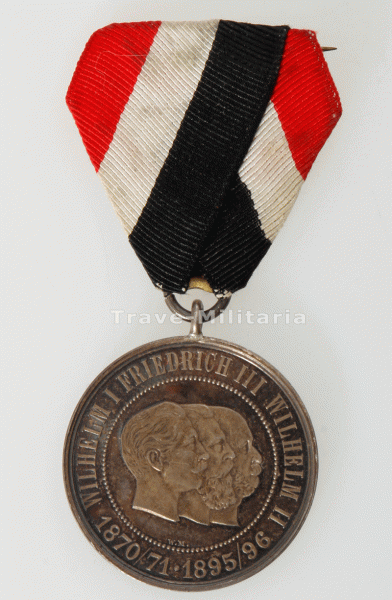 25-jährige Gedenkmedaille 1870/71 der Stadt Höchst a.M. 1895/96
