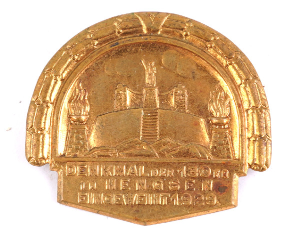 Einweihung Denkmal der 130er in Hengsen 1929 Veranstaltungsabzeichen