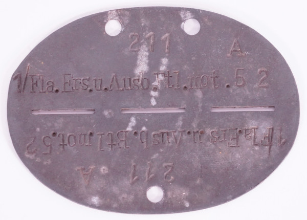 Erkennungsmarke 1./Fla.Ep. Ausb. mot. 52 211 A