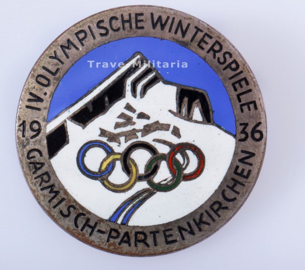 Besucherabzeichen IV. Olympische Winterspiele 1936 Garmisch-Partenkirchen