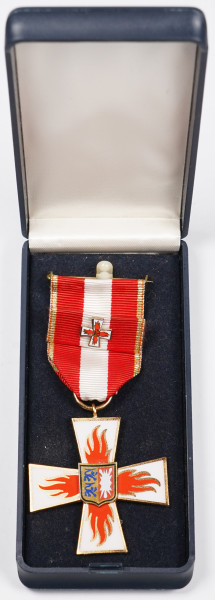 Schleswig-Holstein Brandschutz-Ehrenzeichen in Gold im Etui