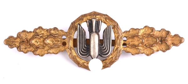 Frontflugspange für Kampfflieger in Gold