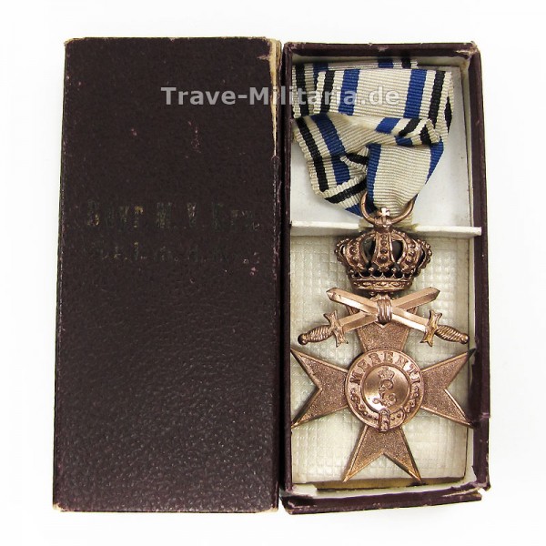 Bayern Militär-Verdienstkreuz 3. Klasse mit Krone und Schwertern im Etui