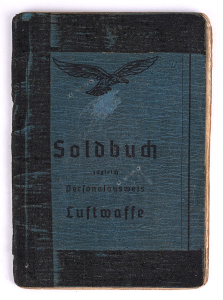 Soldbuch Bachmann schw. Turm-Flakabt. 414, Gren. Rgt. 3