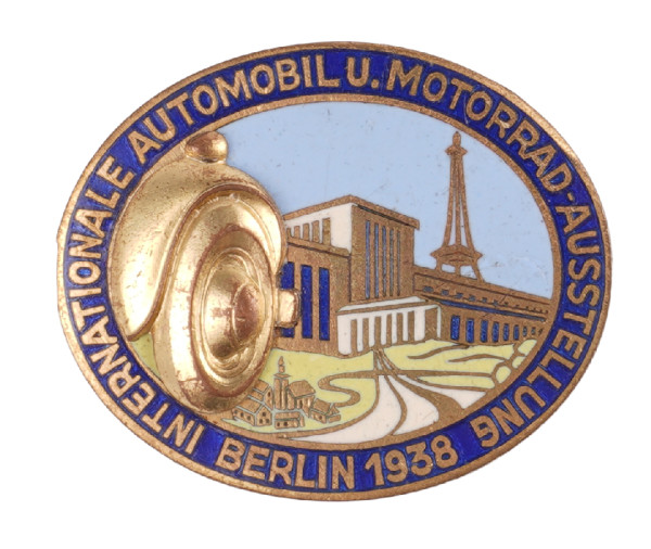 Internationale Automobil und Motorrad Ausstellung Berlin 1938 Veranstaltungsabzeichen