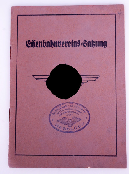 Eisenbahnvereins- Satzung Haßloch (Pfalz) für Bahnwärters Witwe