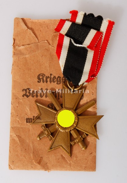 Kriegsverdienstkreuz 2. Klasse 1939 mit Schwertern mit Verleihungstüte