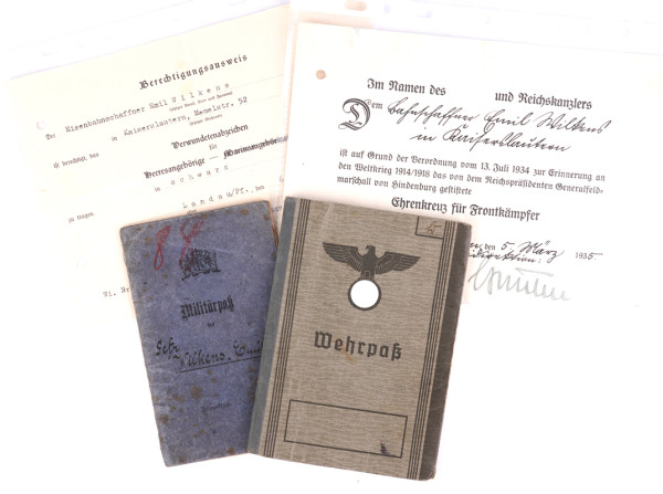 Papiere Wilkens 18. I.R. 1. Komp.