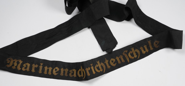 Kriegsmarine Mützenband "Marinenachrichtenschule"