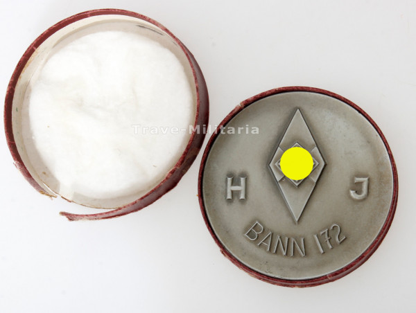 HJ Siegermedaille 1940 Bann 172 im Pappetui