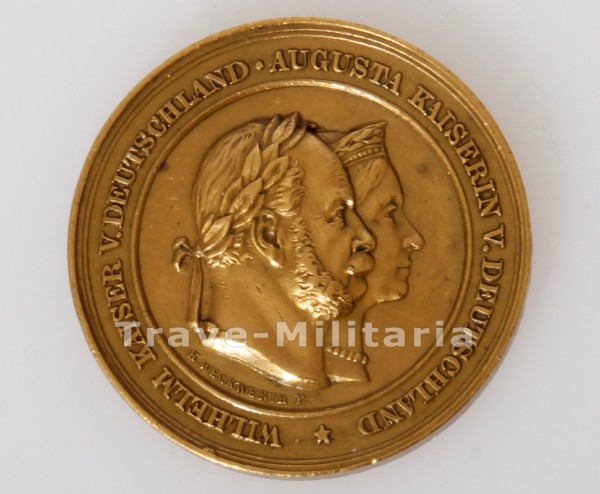 Preussen Erinnerungsmedaille zur Goldenen Hochzeit 1879 Kaiser Wilhelm I.