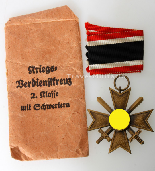 Kriegsverdienstkreuz 2. Klasse mit Schwertern mit Tüte