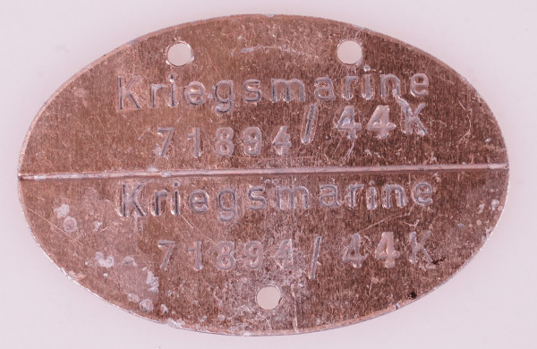 Erkennungsmarke Kriegsmarine 71894/44K
