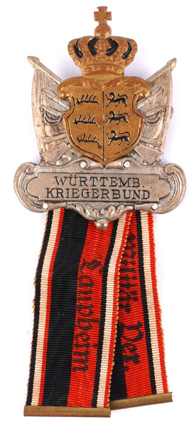 Württemberger Kriegerbund Mitgliedsabzeichen Kriegerverein Mil. Ver. Laupheim