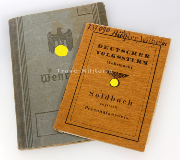 Papiere Bühler l.F.H. Battr. A. R. 215 und Volkssturm Westfront