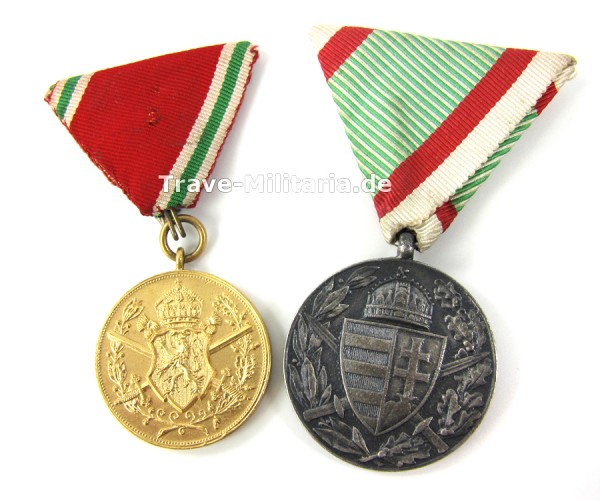 2er Set Kriegsdenkmünzen Ungarn und Bulgarien