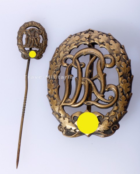 Sportabzeichen DRL in Bronze mit Miniatur