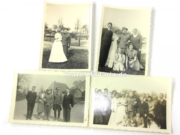 4 Fotos Hochzeit eines SS-Untersturmführers