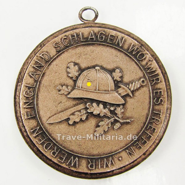 Reservistika Porzellan-Medaille Meissen Afrika-Feldzug
