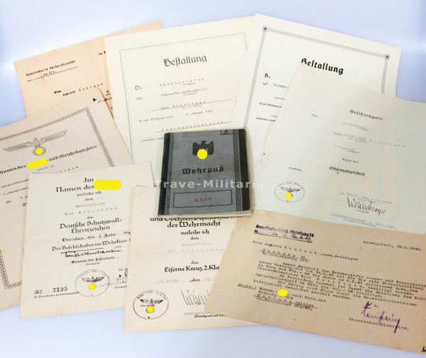 Papiergruppe Karl Bräutigam A.A.171 gefallen 1942