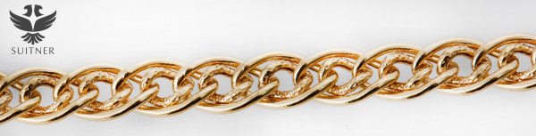 Armband aus Gold - Gelbgold Doppelglieder Panzerarmband 20cm