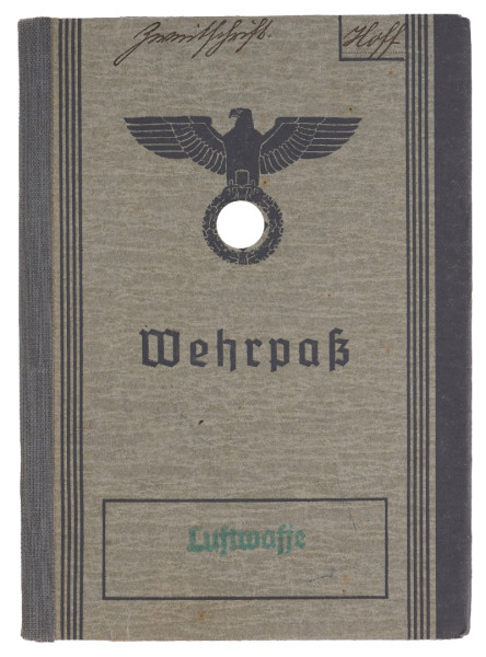 Wehrpass Hoffmann Flakrgt. 33 (LW) Gefallen 1941 in Afrika