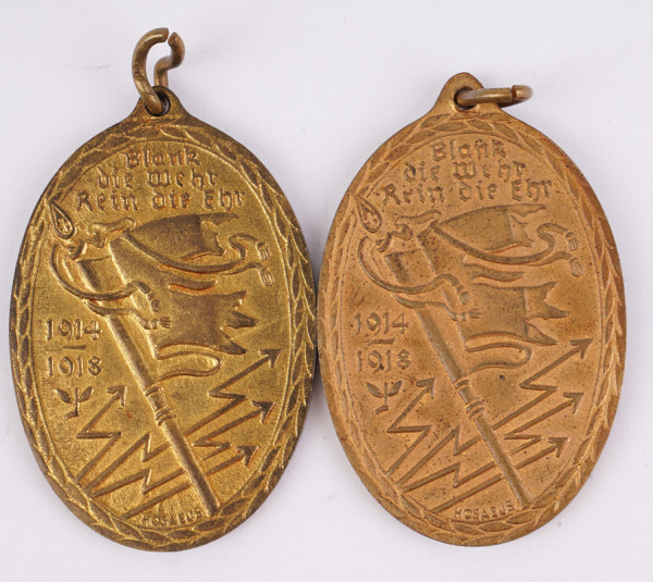 2x Kyffhäuser- Denkmünze 1914/1918