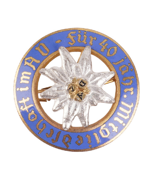 Deutscher Alpenverein Abzeichen für 40 jährige Mitgliedschaft