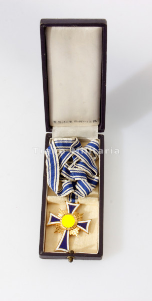 Ehrenkreuz der Deutschen Mutter in Gold im Etui