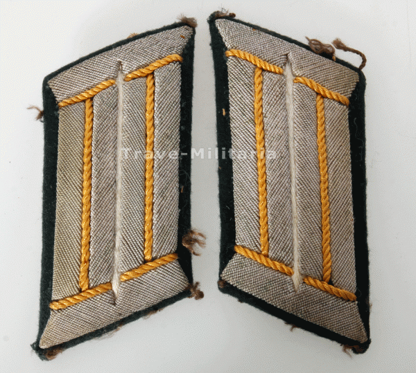 Kriegsmarine Paar Kragenspiegel für Offiziere Marineartillerie