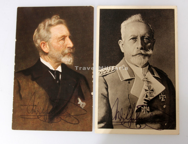 2 Dankeskarten Kaiser Wilhelm II. 1933 u. 1936