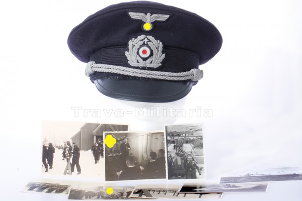 Schirmmütze für Geistliche der Kriegsmarine mit Trägerfotos - extrem selten