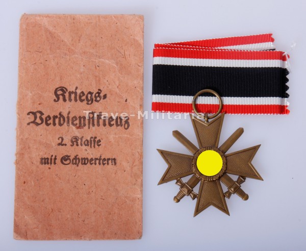 Kriegsverdienstkreuz 2. Klasse mit Schwertern mit Umschlag