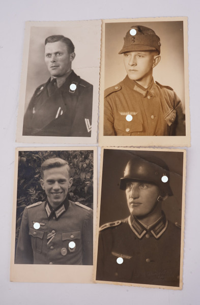 4 Portraitfotos Wehrmacht Heer