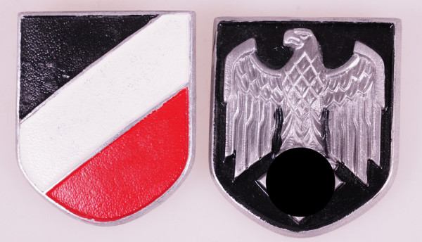 Wehrmacht Heer Paar Helmwappen für den Tropenhelm