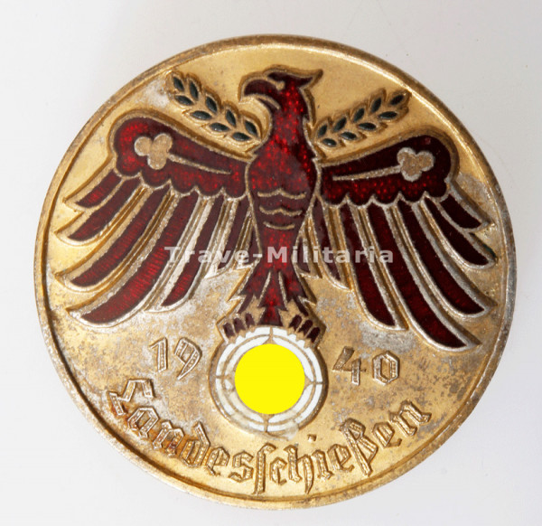 Tiroler Landesschützenabzeichen Gauleistungsabzeichen auf der Volksscheibe 1940 in Gold