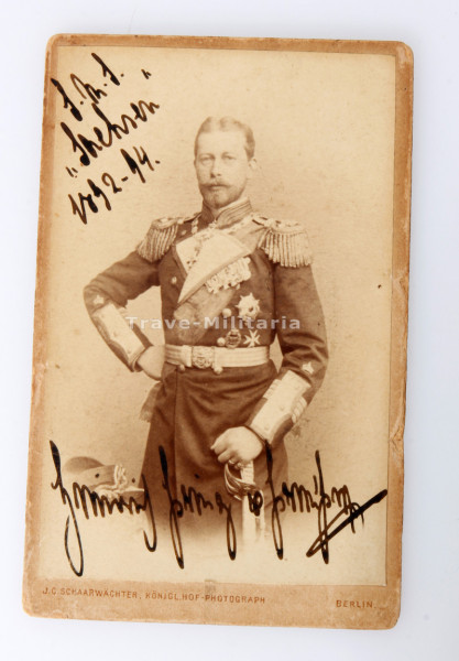 Foto Heinrich Prinz von Preußen mit Autograph