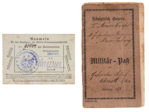 Militärpass Christl 10. Infanterie-Regiment "Prinz Ludwig"