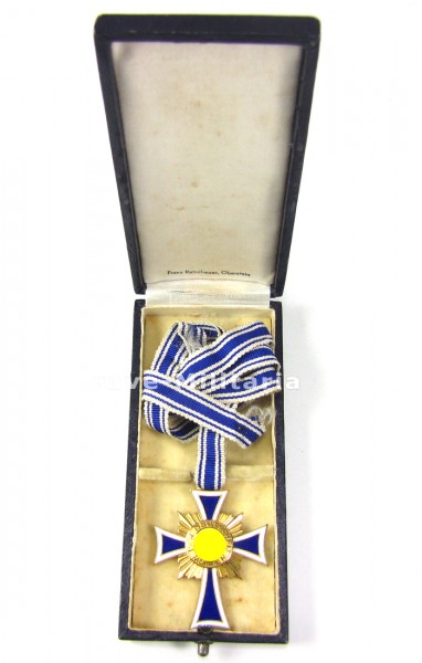 Ehrenkreuz der Deutschen Mutter in Gold im Etui