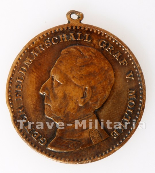 Medaille 90. Jahre Geburstag Generalfeldmarschall Graf von Moltke 1890