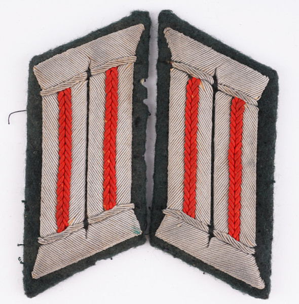 Wehrmacht Heer Paar Kragenspiegel für Offiziere der Artillerie