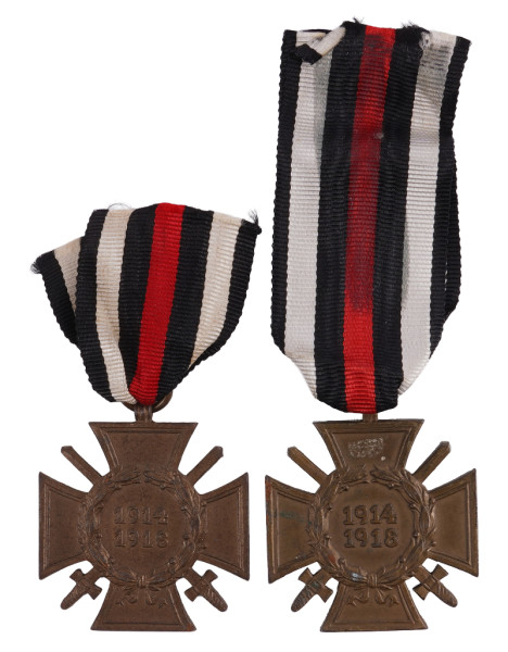 2x Ehrenkreuz für Frontkämpfer