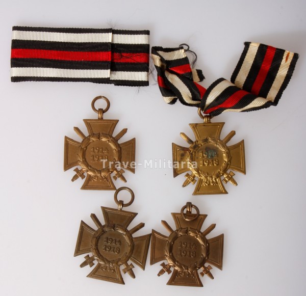 4x Ehrenkreuz für Frontkämpfer