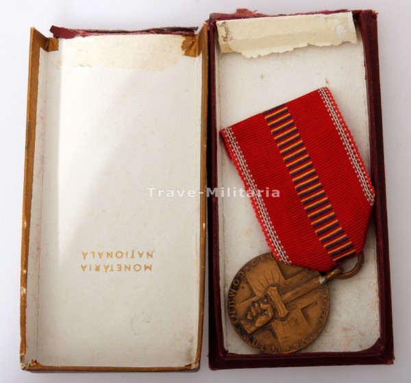 Rumänien Medaille Kreuzzug gegen den Kommunismus im Etui