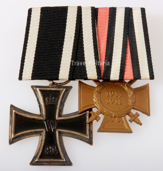 2er Ordensspange Eisernes Kreuz 1914 und Frontkämpfer