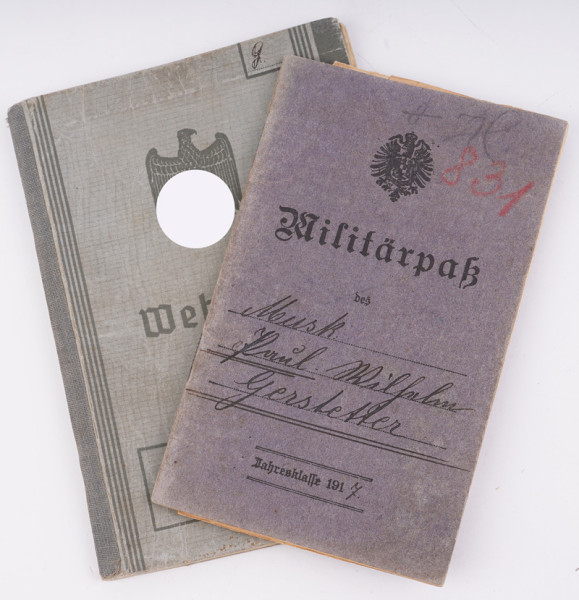 2 Päße Gestelter 1.Weltkrieg I.R. 120, 2.WK I.R. 388
