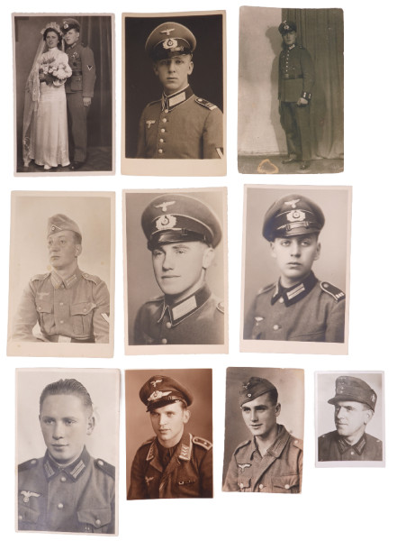 10 verschiedene Portraitfotos Wehrmacht
